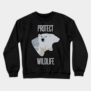 Protect wildlife - polar bear design Crewneck Sweatshirt